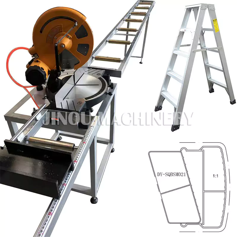 Inclined Aluminium Cutting Machine for Aluminium Single Sided Step Ladder